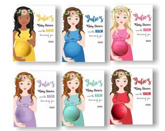 Multi Color EOS Lip Balm Baby Shower Favor, Baby Shower Lip Balm Party Favor, Baby Shower Favor, EOS Mother-to-be Baby Shower Fabor