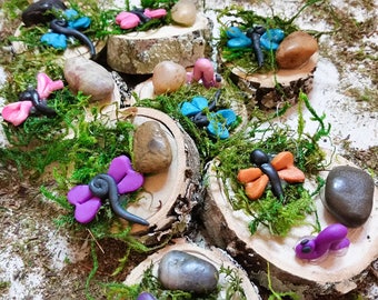 3 Fairy Garden Dragonflys, Fairy Garden Accessory, Miniature Dragonfly, Terrarium Dragonfly, Fairy Accessory, Miniature Garden Accessory