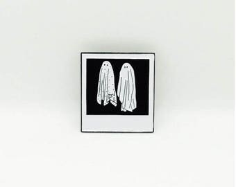 Beetlejuice Ghost Polaroid 1.25" Soft Enamel Pin