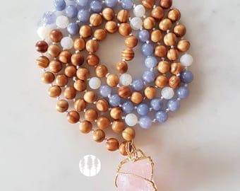 Self-Love Mala, 108 Mala Necklace, Rose Quartz Mala, 108 Bead Mala, Mala Necklace, 108 Mala, 108 Japa Mala, 108 Bead Necklace, Japa Mala