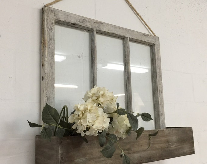 SOLD!!Vintage Window Flower Box Wall Decor