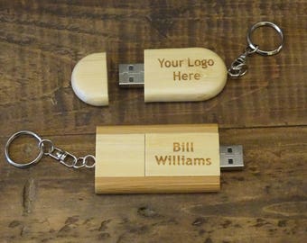 Custom USB, Bamboo Magnetic USB Keychain, Wooden usb, Personalized usb, Custom usb drive, Usb keychain, Office Accessories, Office Gifts