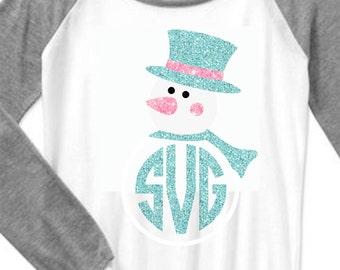 Snowman svg, snowman monogram svg, snowman iron on, printable, SVG, DXF, EPS, cut file, santa hat svg, snowman cut file, baby it's cold