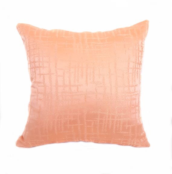 Peach Pillow Cover Peach Decorative Pillow Peach Throw Pillow