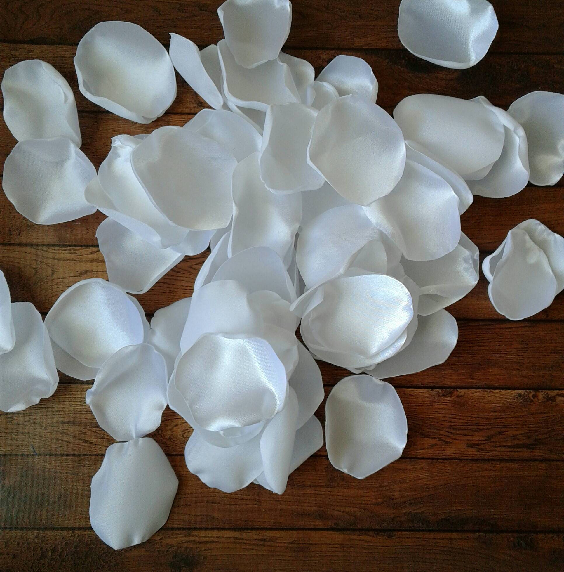 White rose petals satin rose petals flower girl petals