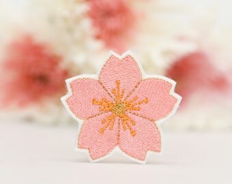 Flower Patch - Cherry Blossom - Sakura - Iron On - Embroidered Applique