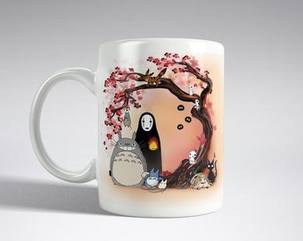 STUDIO GHIBLI CHARACTERS Mug Cherry Blossom Tree Mothers Day Gift Boyfriend Girlfriend gift