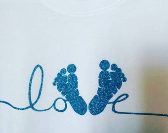 Glitter footprints | Etsy