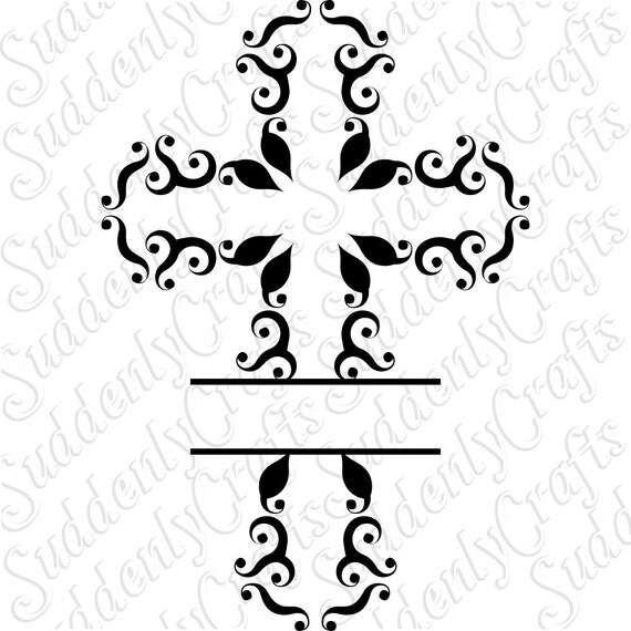 Download Vine Cross Split Monogram SVG