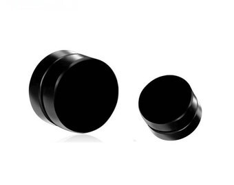 Magnetic Fake Plugs, Metal Plugs, Fake Gauges, Men's Earrings Pair, Magnetic Earrings, Teen Earrings, Metal Studs, Fake Plugs, Faux Plugs