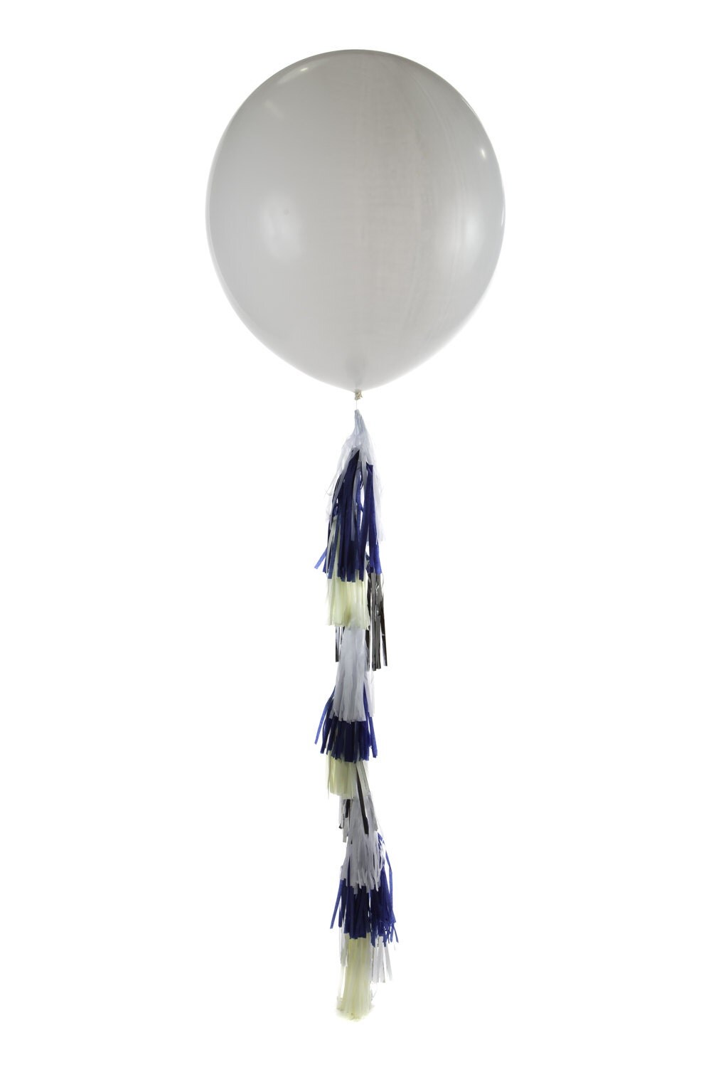 Giant 36 Inch Balloon and Tassel Combo Kit Blue Silver