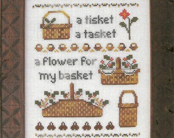 A Tisket a Tasket by Prairie Grove Peddler Counted Cross Stitch Pattern/Chart