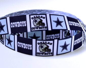Dallas Cowboys Inspired Sports Professional Football Team Grosgrain Ribbon 7/8"