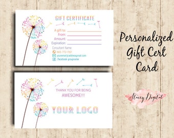 LLRoe Home Office Approved Business Card - Dandelion - Gift Certificate- L7A Digital