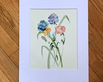 Carnation painting | Etsy