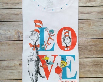 LOVE...Dr. Seuss Day white shirt