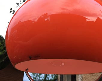 NOS Adjustable Guzzini Ceiling Light // Space Age Pendant Lamp // Mid Century Design Lamp // Orange // 70s Retro Home Decor // Meblo Guzzini