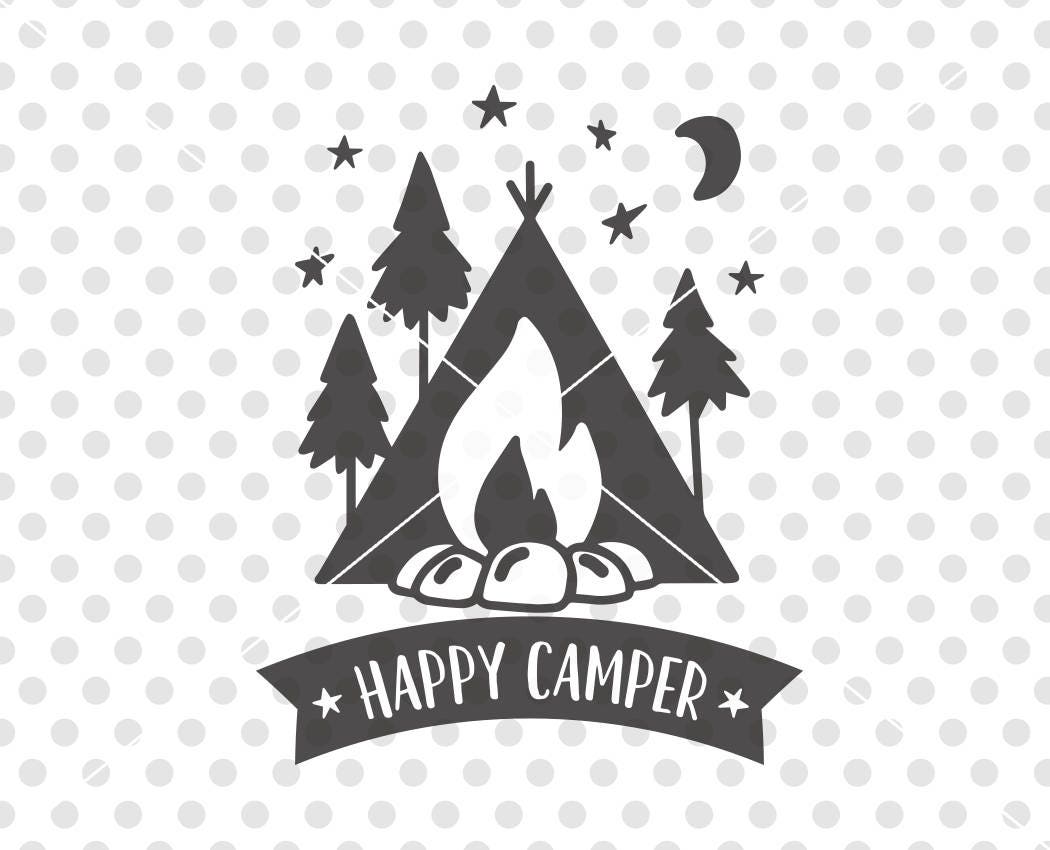 Download Happy Camper SVG DXF Cutting File, Camper Svg Cutting File ...