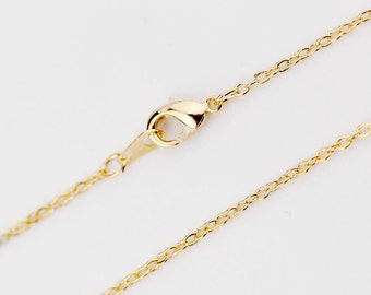19inch Gold Necklace chain, Jewelry Supply, Craft Supplies, Mignon and Mignon Supply CHNL-G