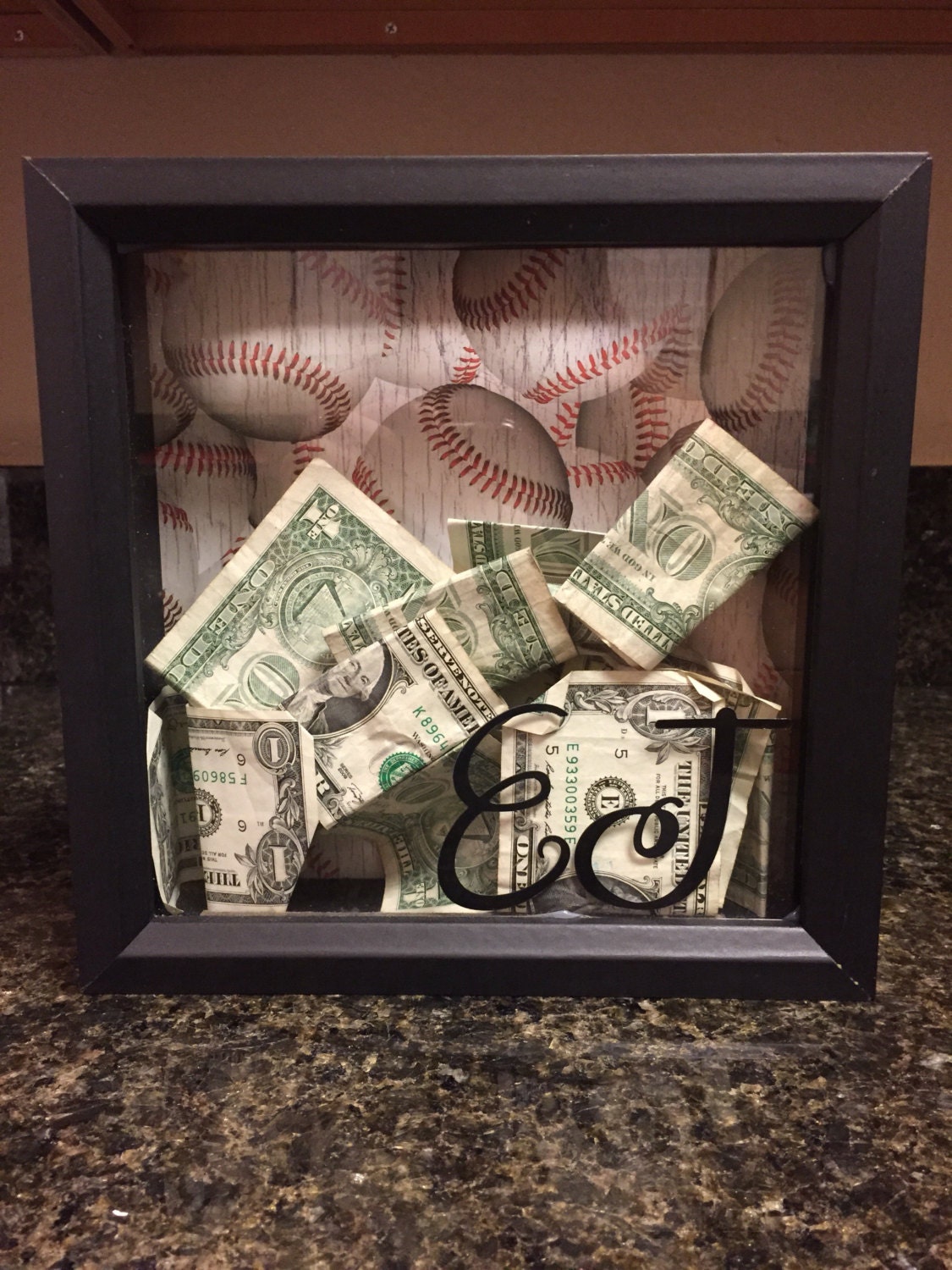 8x8 Shadow Box BankVacation fund Savings Personalized Gift