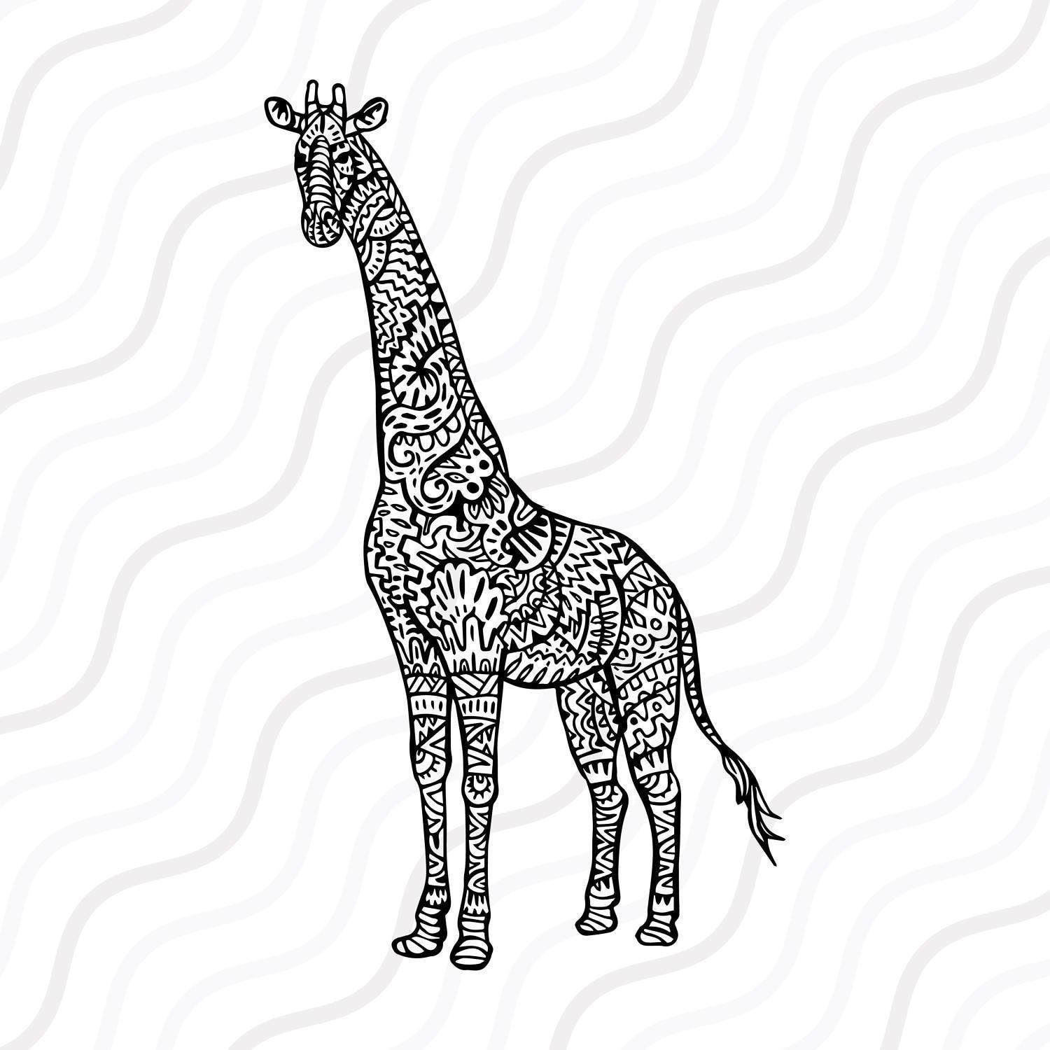 Ethnic Giraffe SVG Zentangle Giraffe SVG Giraffe SVG Cut