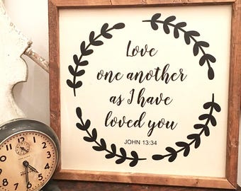 Christian Wall Art, Christian Scripture Sign, Farmhouse Décor, Wood Sign, Wood Christian Sign, Rustic Wood Sign, Wedding Gifts,