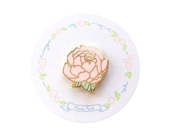 Flower Gold Enamel Pin