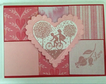 Handmade Paper Patchwork Valentine Card
