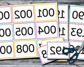 Mirror Image / Reverse / Backwards and Normal Item Numbers 1-200 - Print Your Own! - MIRIT_01