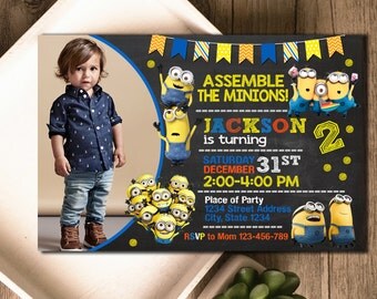 Minions Invitation / Minions Birthday / Minions Invite / Minions Party / Minions Birthday Invitation / Minions Party Invite / Minions Card