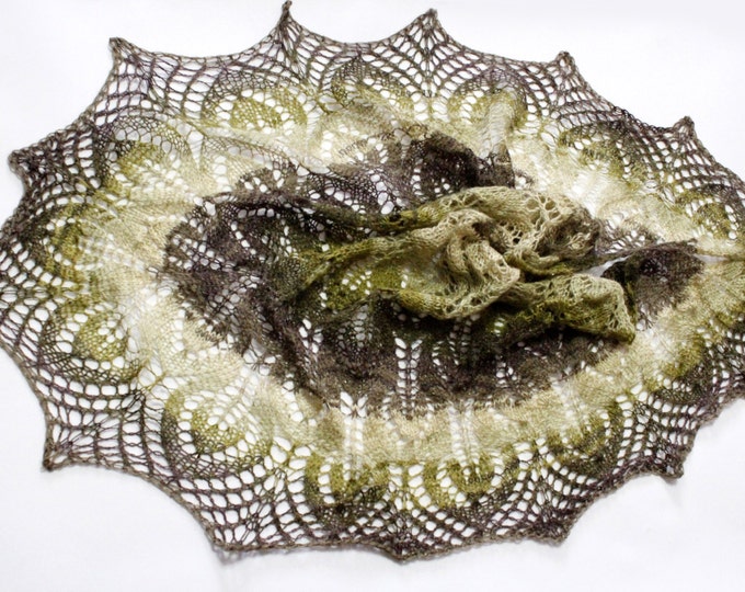 Knitted scarf shawl,knit shawl, wraps shawls, green shawl, knitted scarf, shawl of wool, knit scarf, delicate shawl, crochet shawl