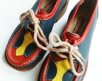 NeW ShoEs leatHer size 9.5 new hipster shoes 28 retro VinTage 70's new leather shoes leather