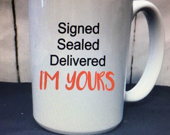 personalized white mug - personalized gift for him - love mug - name mug - custom mug -valentines gift for him - love gift - i'm yours gift