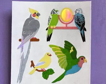 Sandylion Stickers Vintage, Scrapbooking, bird, birds (1 mod)