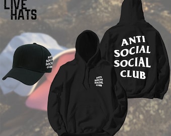 AntiSocial Social Club Combo (Hat and Hoodie) Anti Social Social Club hat Kanye hat - Unisex hat - Kanye West - Concert hat