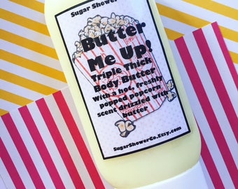 Popcorn Scented Body Butter Lotion - Hand & Body Lotion - Popcorn Scented - Whipped Body Butter - Thick Lotion
