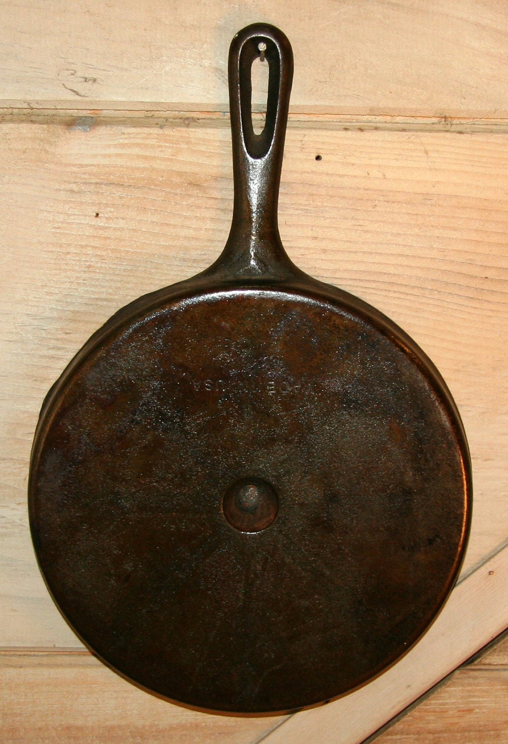 Reserve for L 2 pieces Vintage Cast Iron Corn Bread Pan
