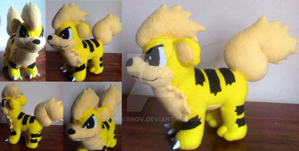 shiny growlithe plush