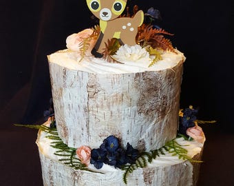 Woodland theme, Diaper Cake,Forest Friends,Diaper Cake Centerpiece,Baby Shower,Sprinkle Shower,Diaper Raffle,Shower Table Decorations,2 tier