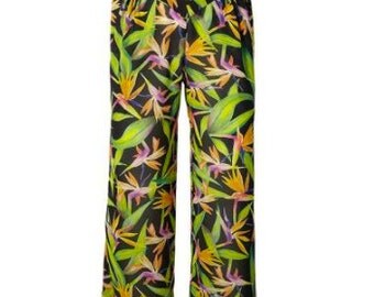 Hight waisted Callots, Festival Wear, Hippy Trousers, 70's style, Flower Power, Ibiza, Beachwear