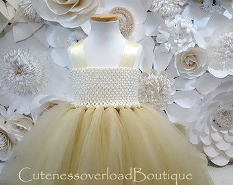 Nude Flower Girl Tutu Dress-Nude Tutu Dress-Nude Girl Tutu Dress.Flower Girl Tutu Dress-Wedding Tutu Dress