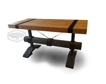 Townsend- Rustic Industrial Butcher Block Island