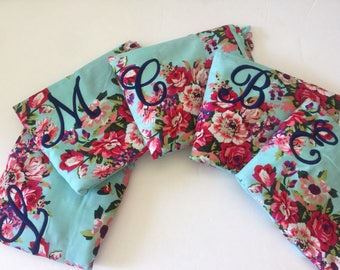 SALE! bridesmaid robes, bridesmaid gifts, cotton floral robe, getting ready outfit, bridesmaids proposal, matching outfits, maid of honor