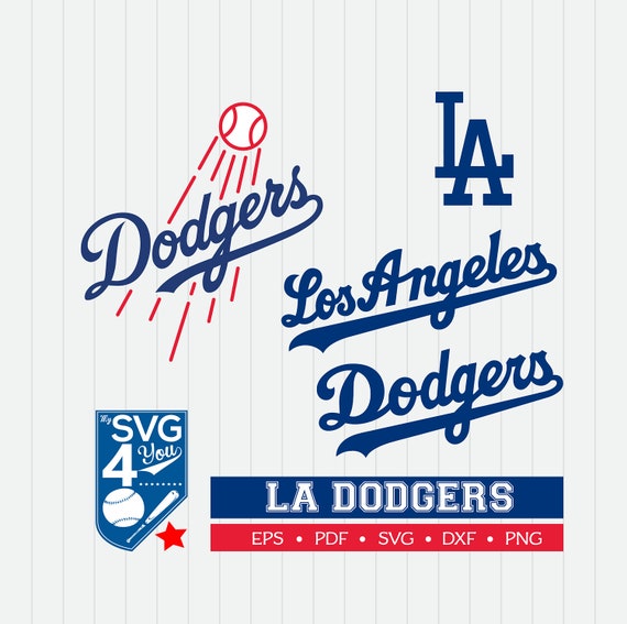 LA Dodgers Cut Files SVG Files Baseball Clipart Cricut Los