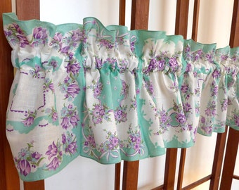 Vintage Handerkerchief Valance