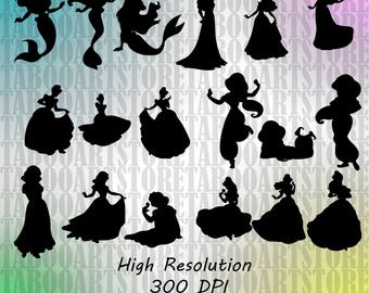 Disney princess svg, Disney princess eps, Disney princess silhouette, Disney princess , silhouette files