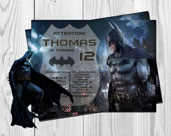 Batman Invitation, Batman Birthday, Batman Party, Batman, Batman Invites, Personalized Batman Invite, Batman Movie, Batman Custom