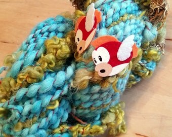 Mario's Flying Fish - Handspun Art Yarn