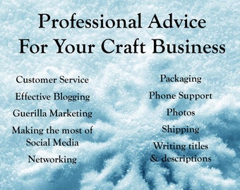 Professional Advice for your Craft Business including Ongoing Email & Telephone Support
