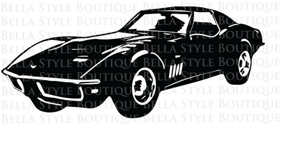 Download 69 Chevy Corvette Stingray svg cut file